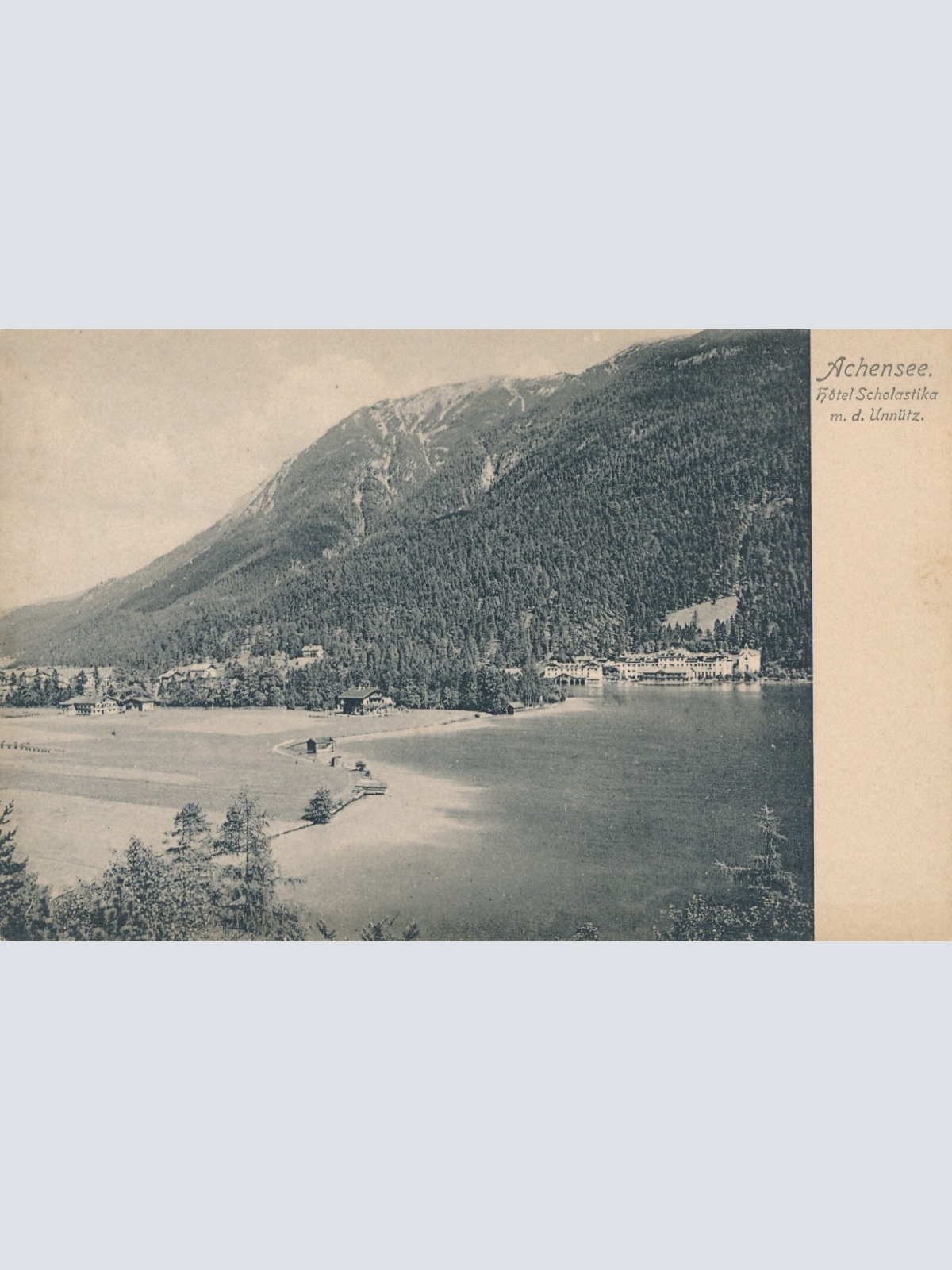 AK, Achensee, Hotel Scholastika, Tirol,  Ansichtskarte (S4164)