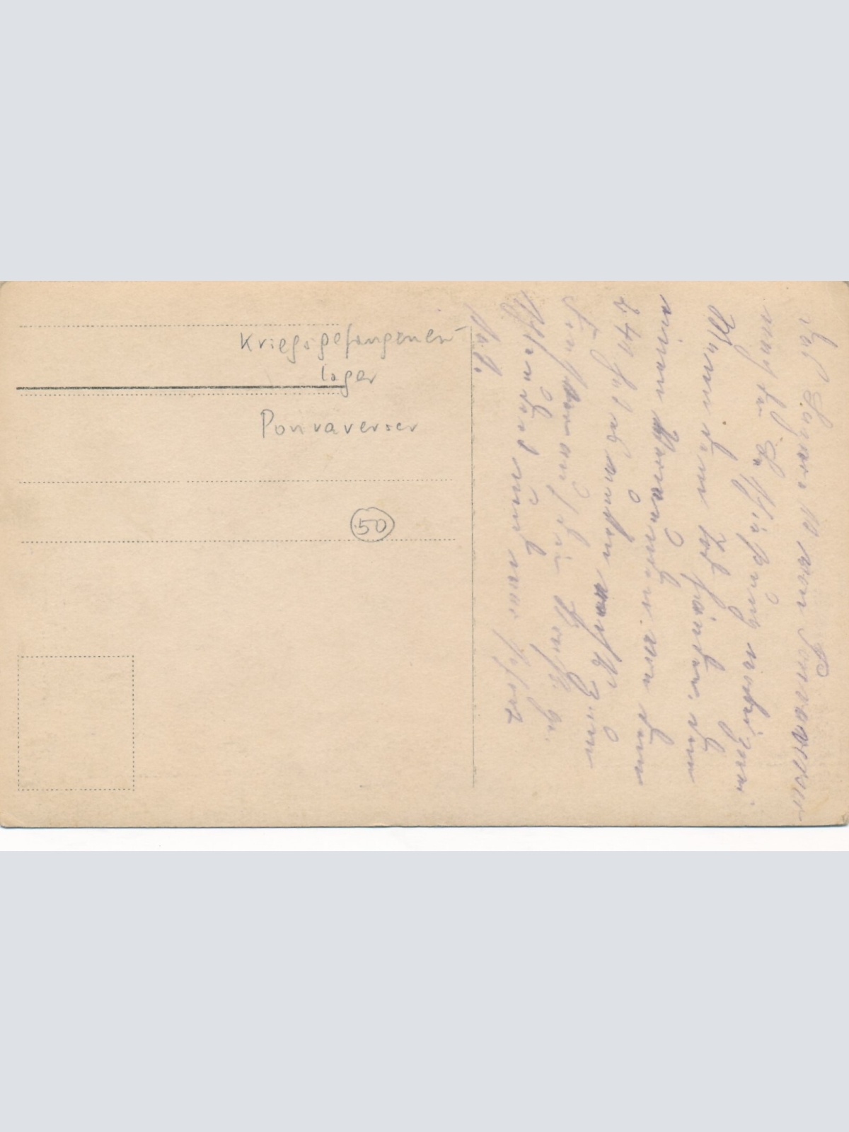 AK Russische Kriegsgefangenen Lager Ansichtskarte (13311)