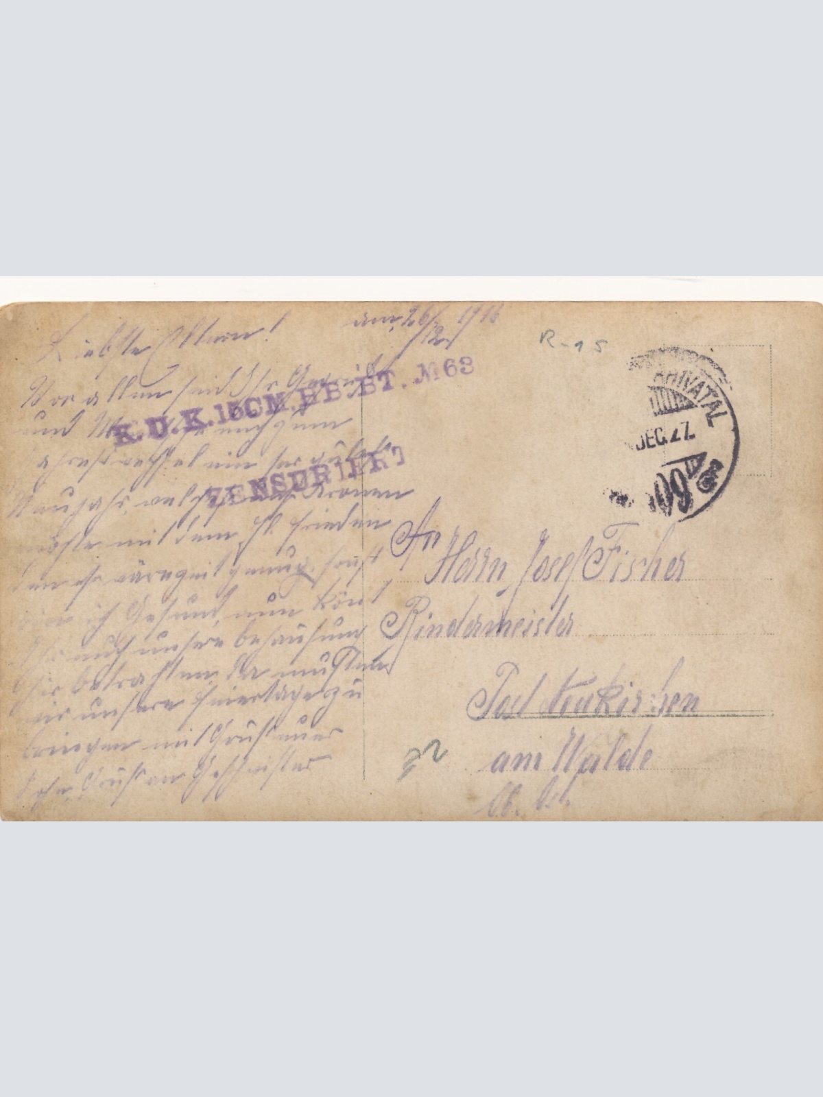 AK Prosit Neujahr mit zwei Soldaten Ansichtskarte (13973)