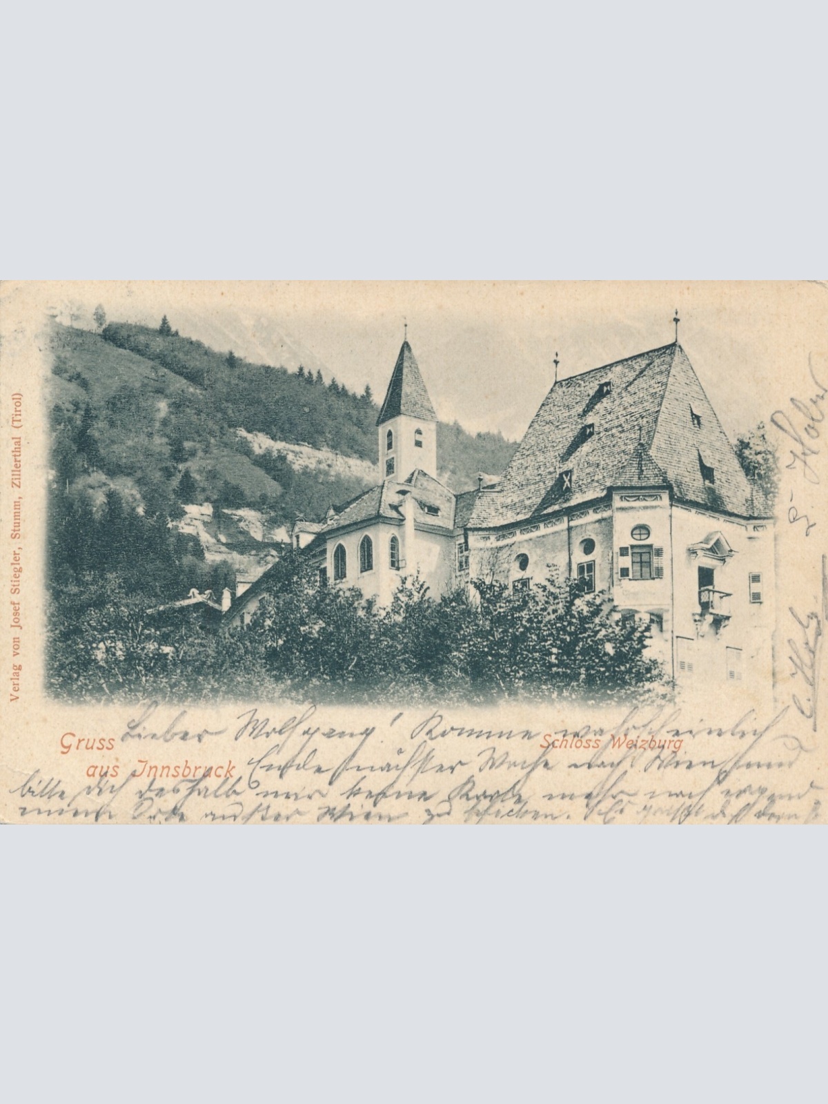 AK, Innsbruck, Schloss Weizburg, Tirol, Ansichtskarte (S4228)