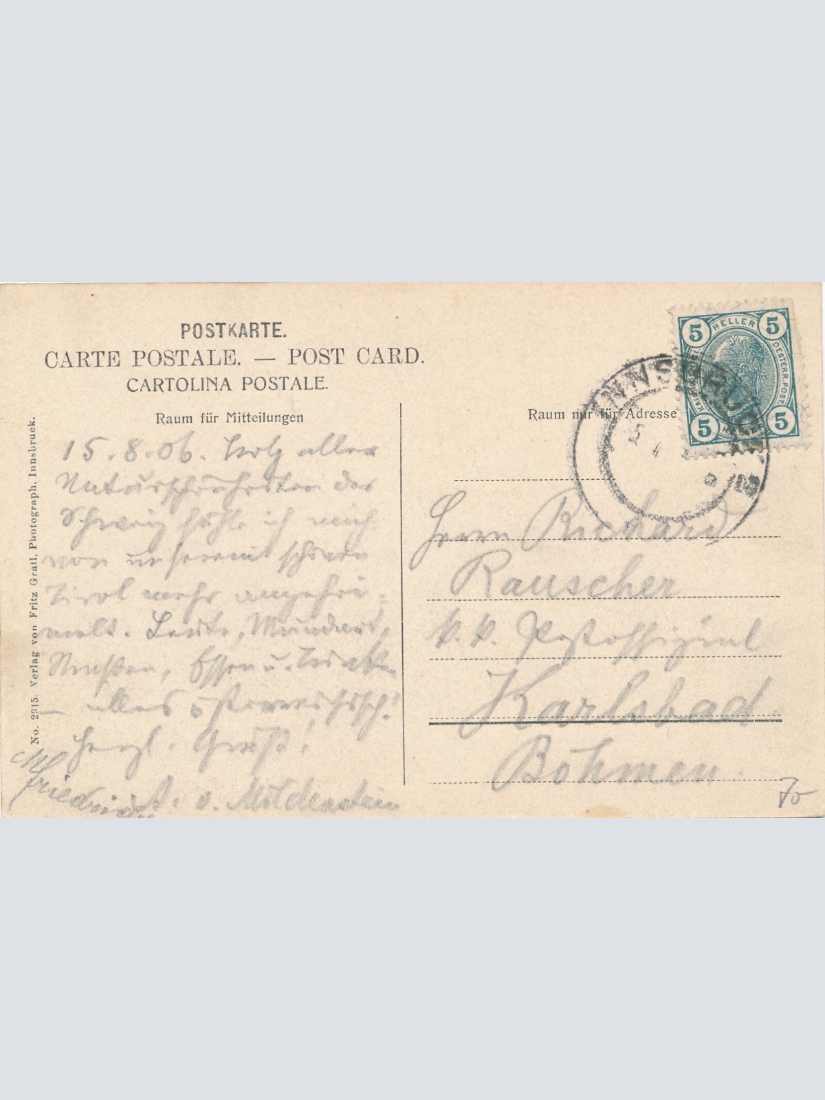 AK, Innsbruck, Universitätsstraße, Tirol, Ansichtskarte (S4234)