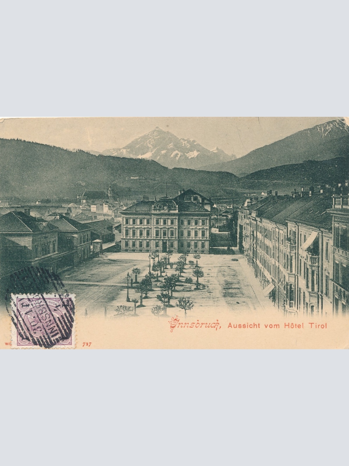 AK, Innsbruck, Aussicht vom Hotel Tirol, Ansichtskarte (S4247)
