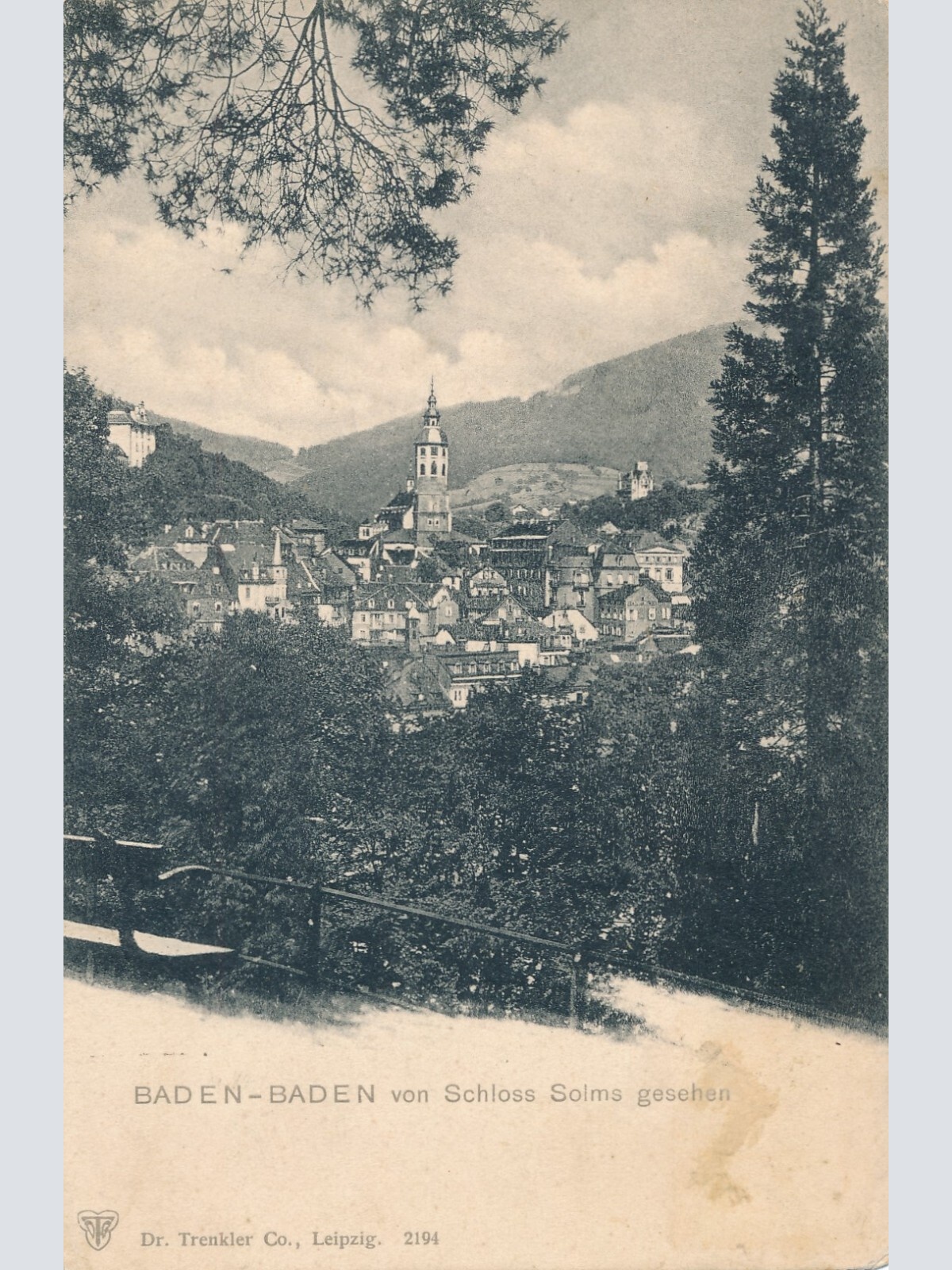 AK, Baden-Baden, Baden-Württemberg, Schloss Solms, Ansichtskarte (S4279)