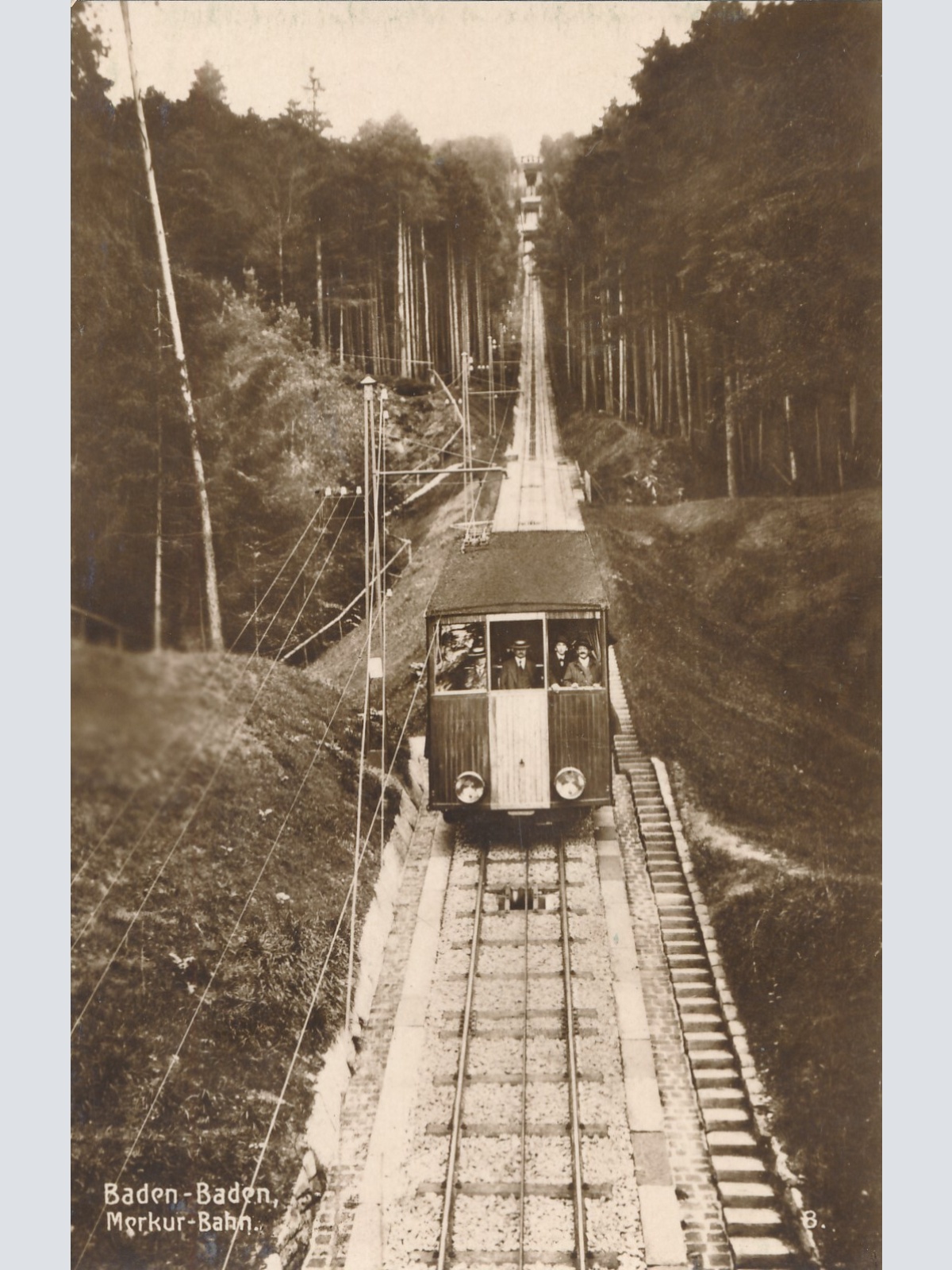 AK, Baden-Baden, Baden-Württemberg, Merkur Bahn, Ansichtskarte (S4280)