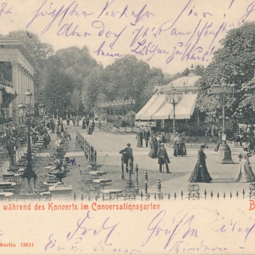 AK, Baden-Baden, Baden-Württemberg, Conversationsgarten, Ansichtskarte (S4288)