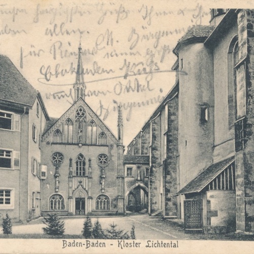 AK, Baden-Baden, Baden-Württemberg, Kloster Lichtental, Ansichtskarte (S4292)