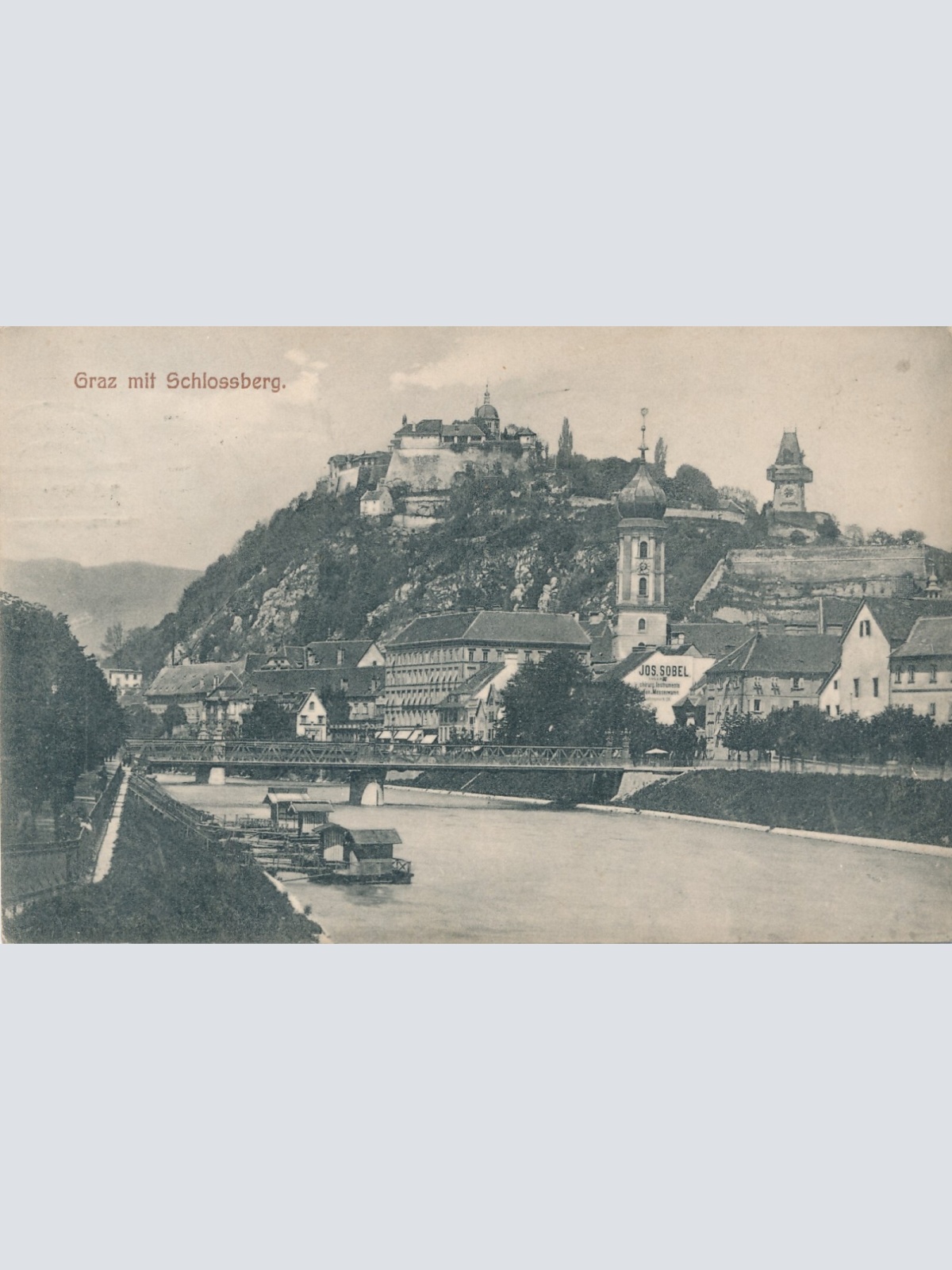 AK, Graz mit Schlossberg, Steiermark, Ansichtskarte (S4416)