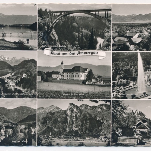 AK, Rund um den Ammergau, Bayern, Ansichtskarte (S4436)