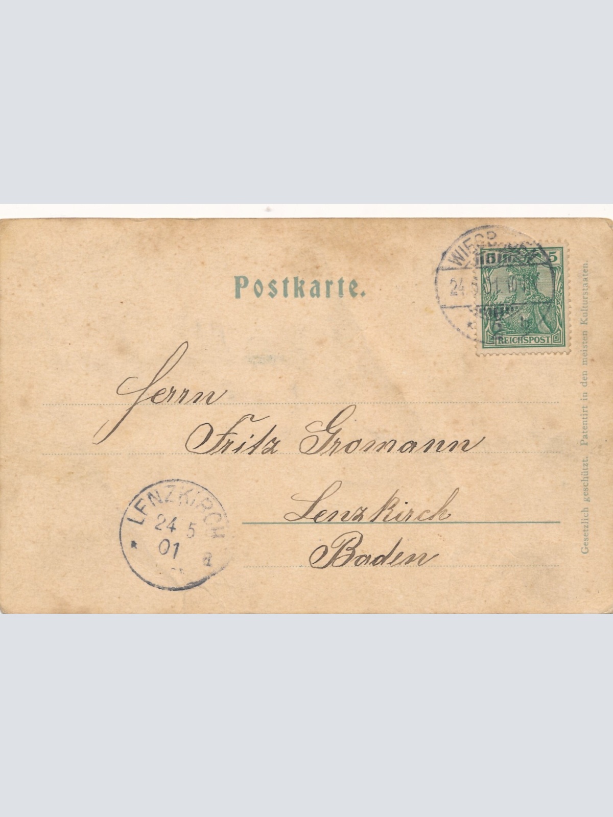 AK, Wiesbaden, Hessen, Relief-Karte, Rathaus, Ansichtskarte (S4443)