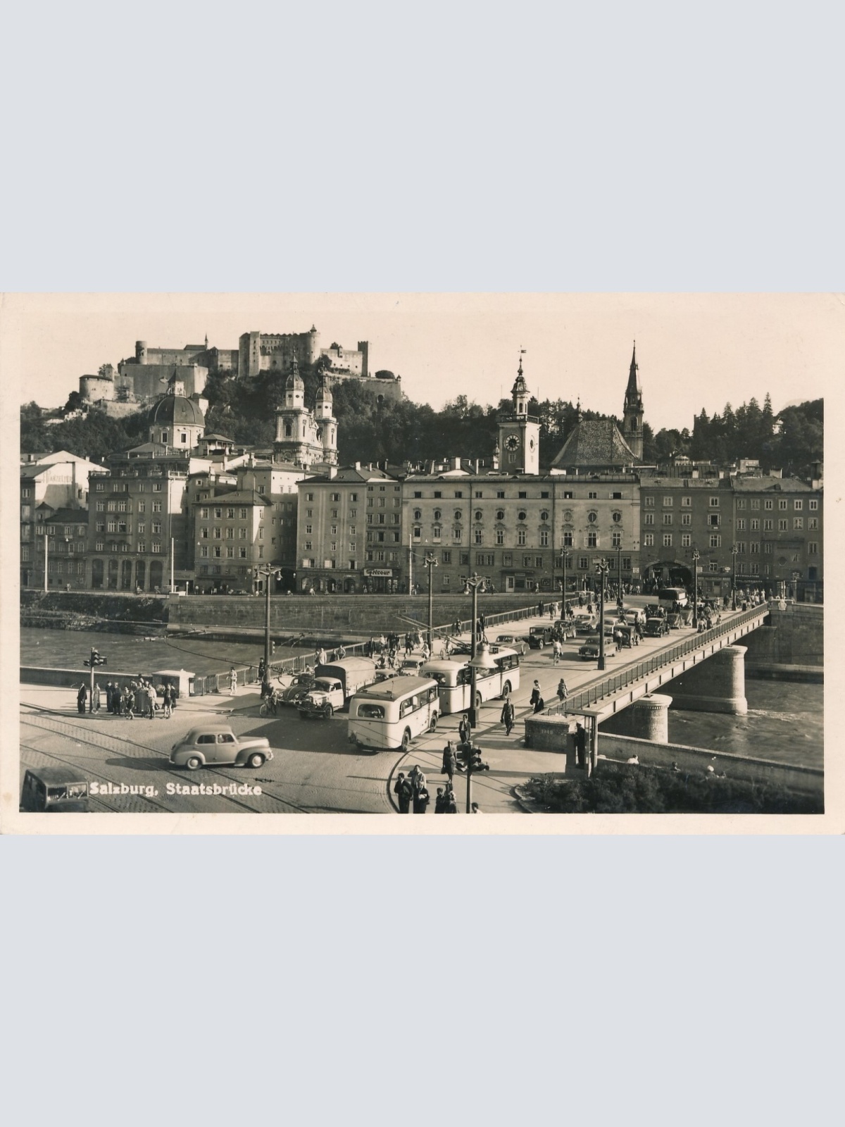 AK, Salzburg, Staatsbrücke, Ansichtskarte (S4445)