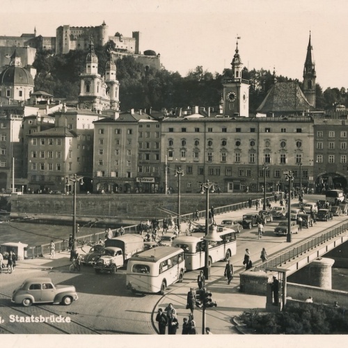 AK, Salzburg, Staatsbrücke, Ansichtskarte (S4445)