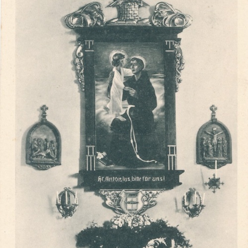 AK, Antoniusbild in der Pfarrkirche Gurten, Oberösterreich Ansichtskarte (S4505)