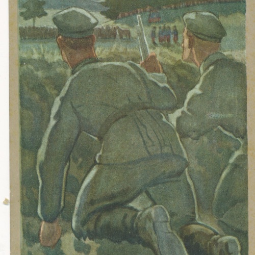 AK Schleichpatrouille mit Leibnitz Keks m. Feldpoststempel Ansichtskarte (13708)