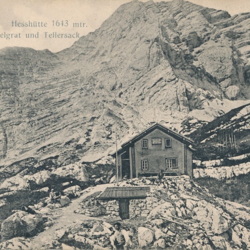 AK, Gesäuse, Hesshütte, Gugelgrat, Tellersack, Steiermark, Ansichtskarte (S4544)