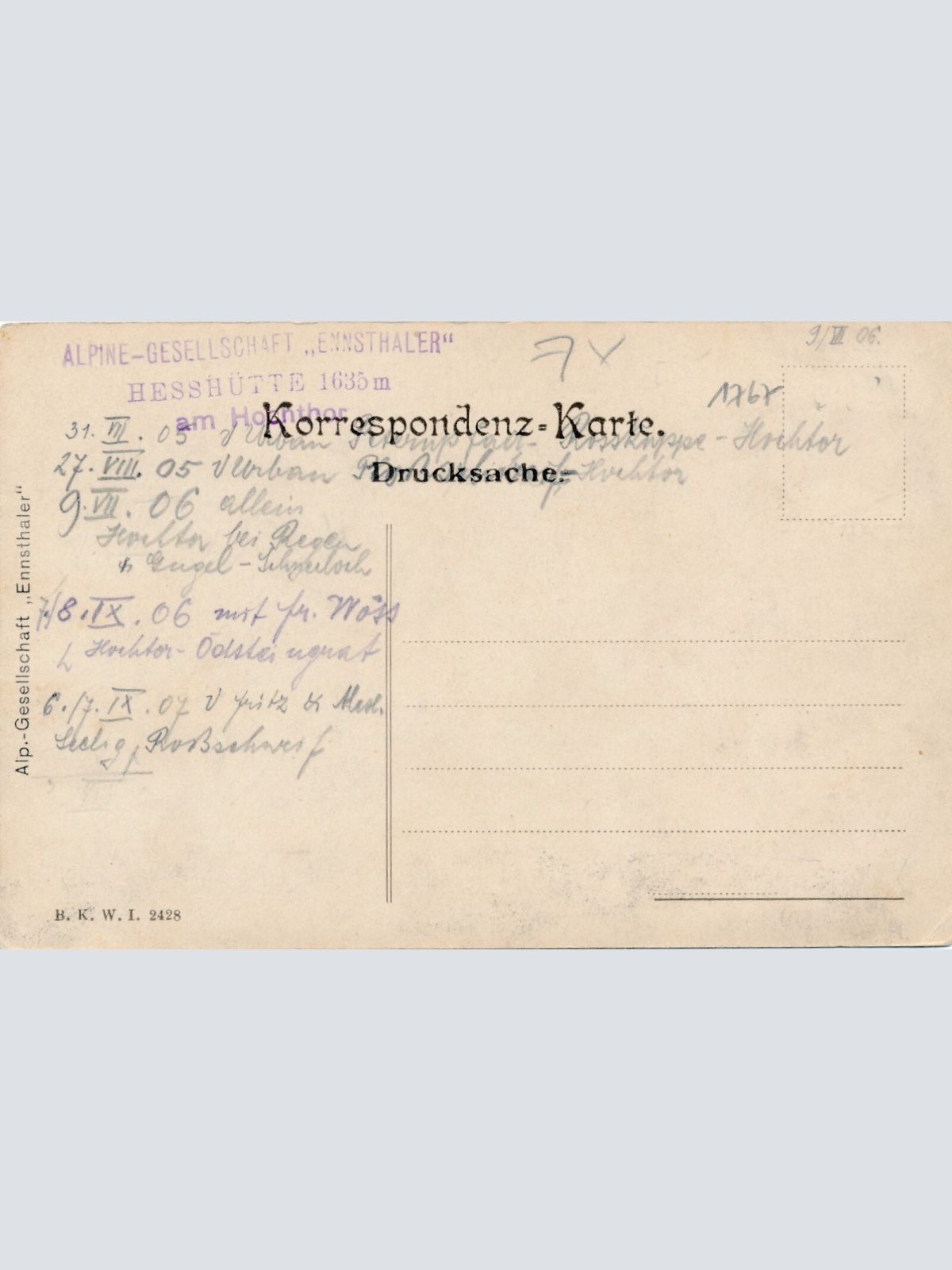 AK, Gesäuse, Hesshütte, Gugelgrat, Tellersack, Steiermark, Ansichtskarte (S4544)