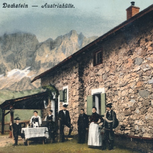 AK am Dachstein Austriahütte Steiermark Ansichtskarte (14082)