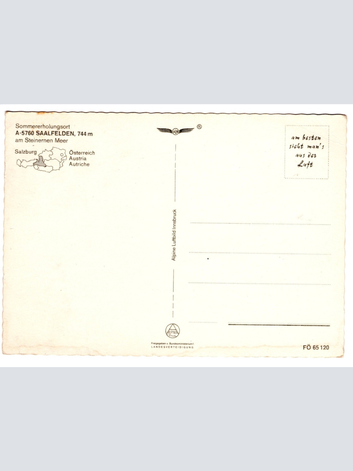 AK, Saalfelden am Steinernen Meer, Salzburg (S4636)