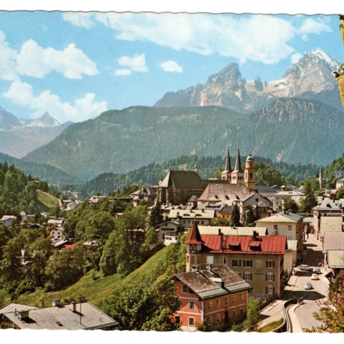 AK, Berchtesgaden mit Funtenseetauern, Bayern (S4642)