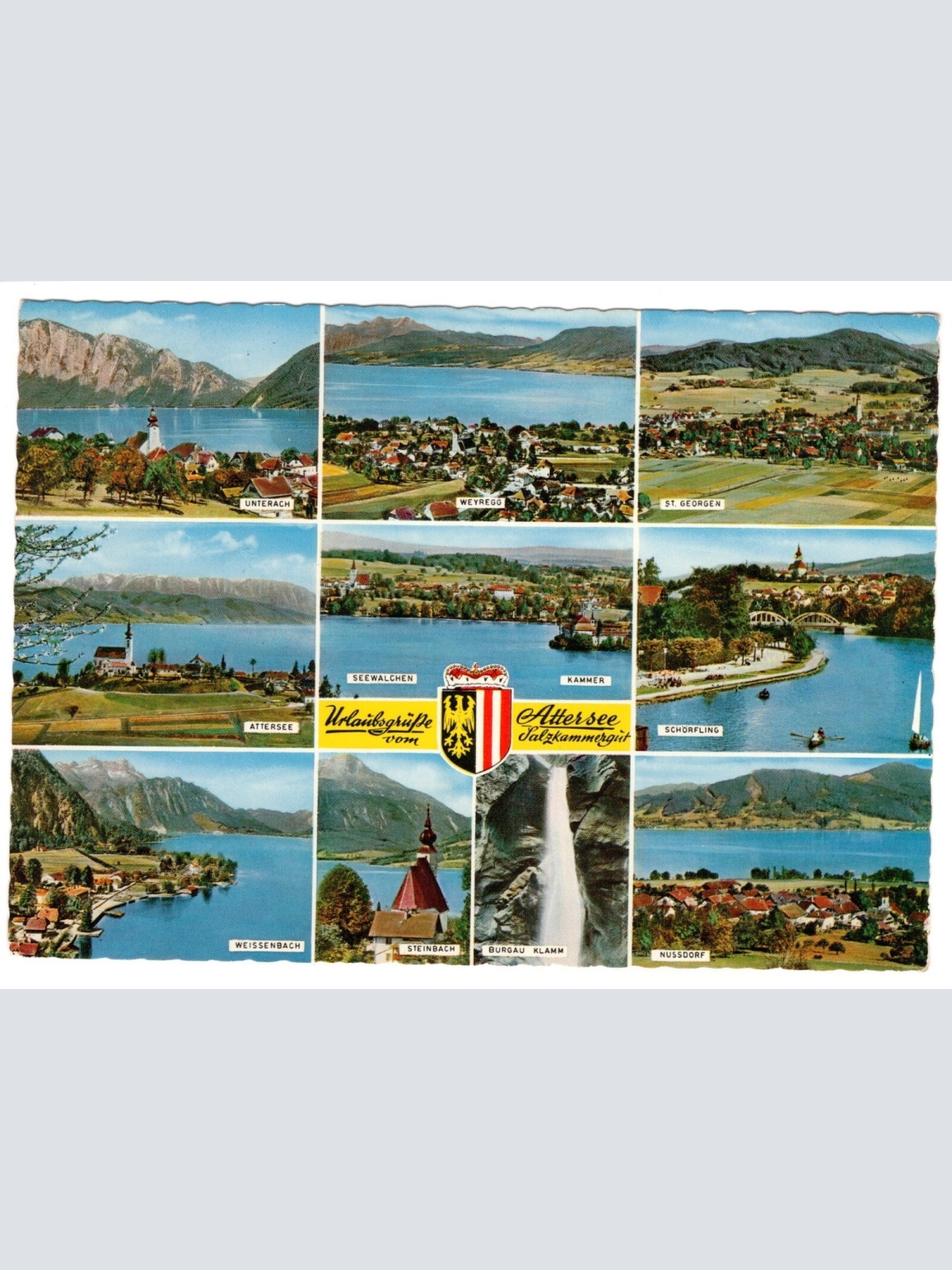 AK, Urlaubsgrüße vom Attersee, Oberösterreich (S4664)