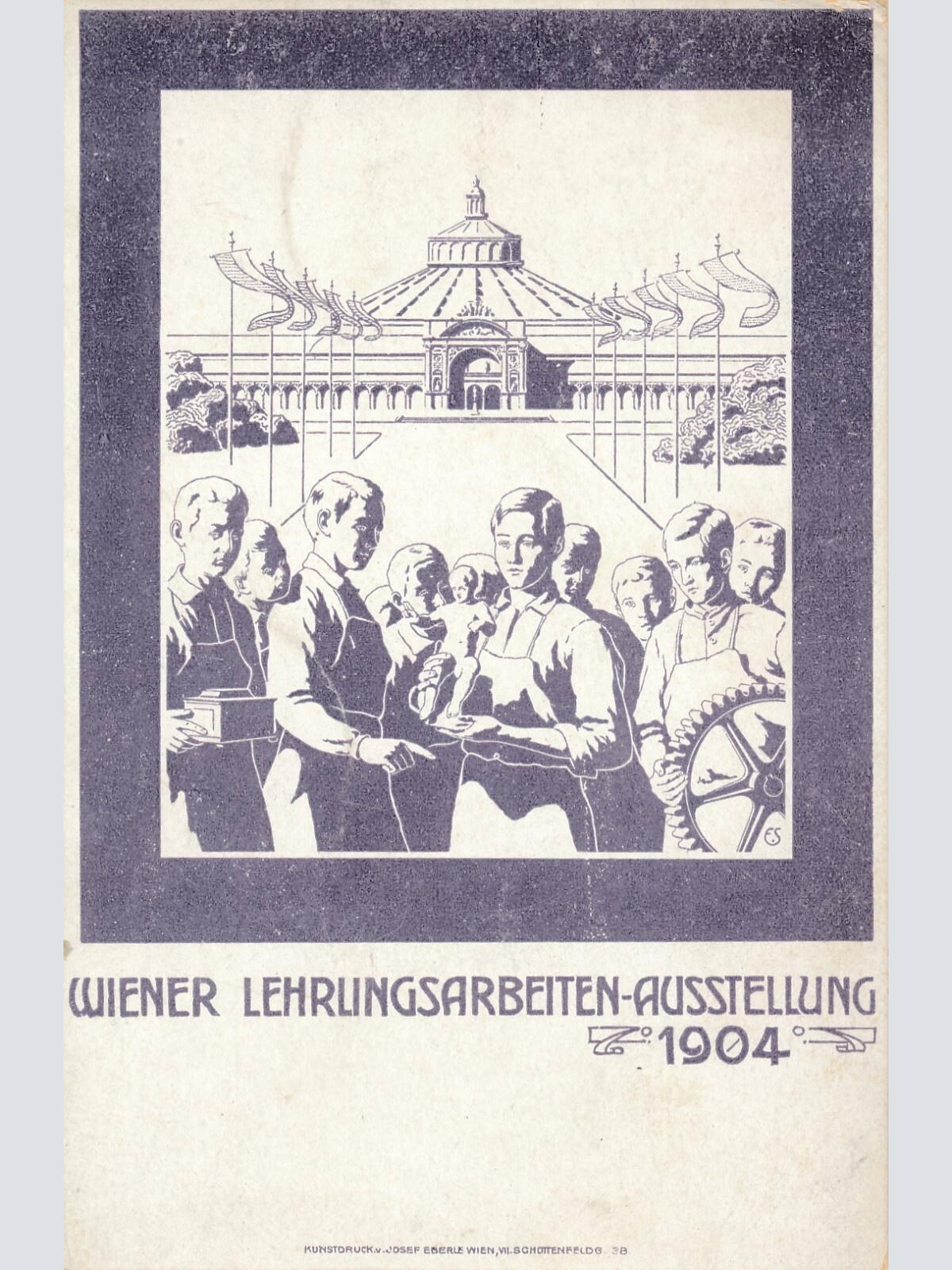 AK Wiener Lehrlingsarbeiten Ausstellung 1904 Ansichtskarte (13960)