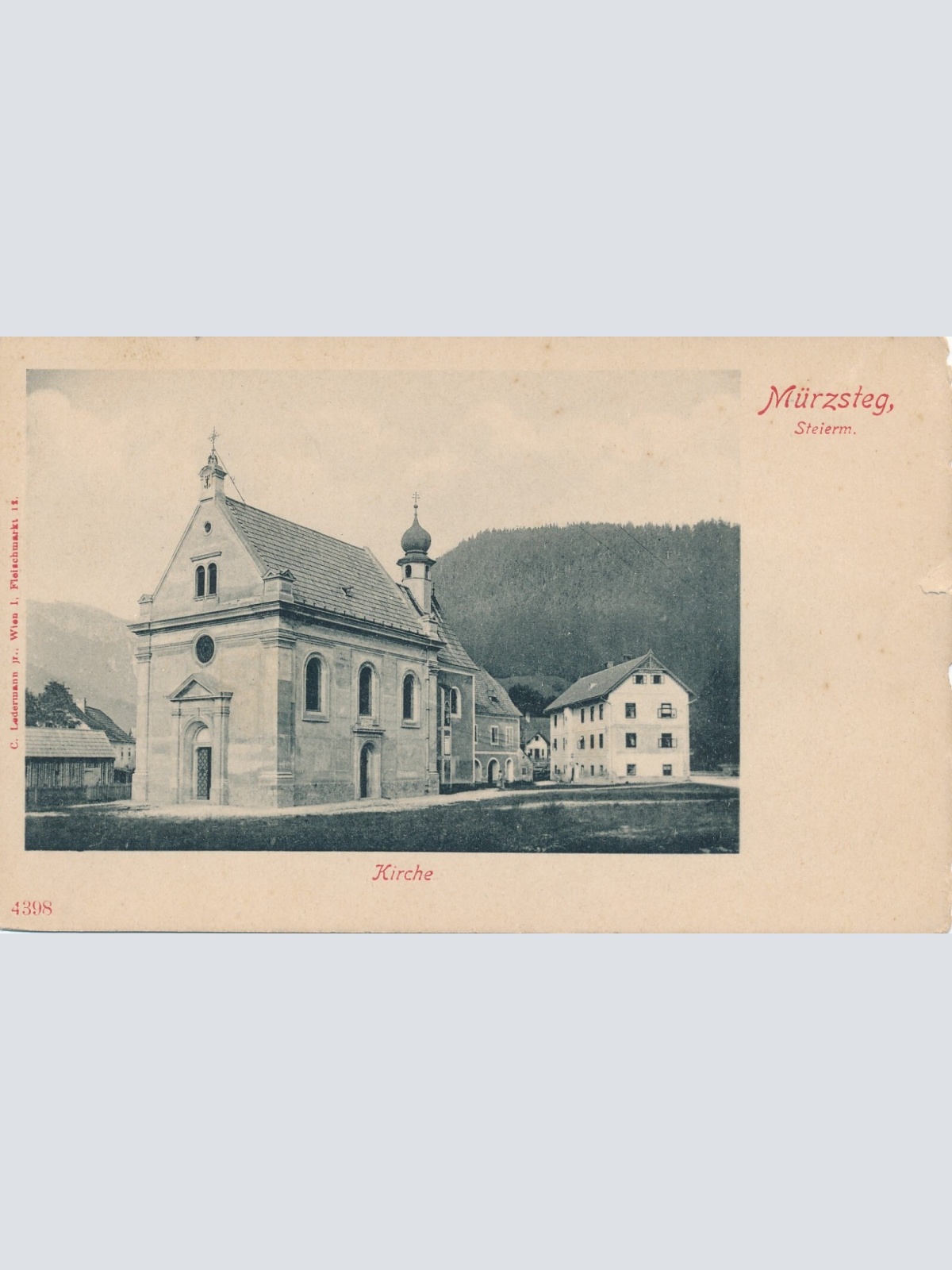 AK aus Mürzsteg von der Kirche Steiermark Ansichtskarte (13945)