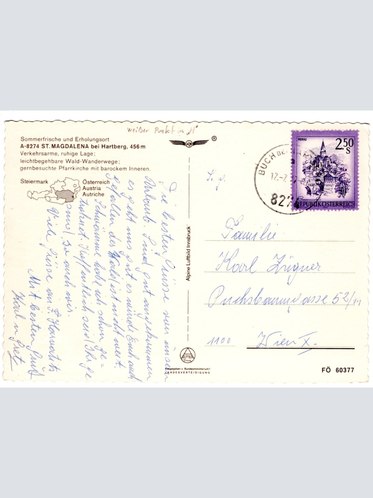 AK, Sankt Magdalena bei Hartberg, Steiermark, Ansichtskarte (S4698)