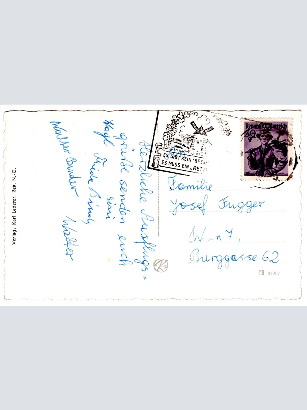 AK, Retz, Niederösterreich, Windmühle, Ansichtskarte (S4708)