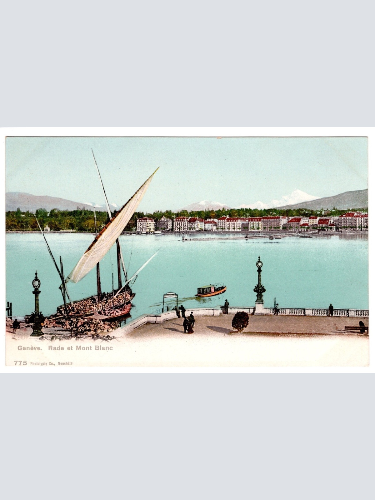 AK, Genf, Rade et Mont Blanc, Schweiz,  Ansichtskarte (S4729)