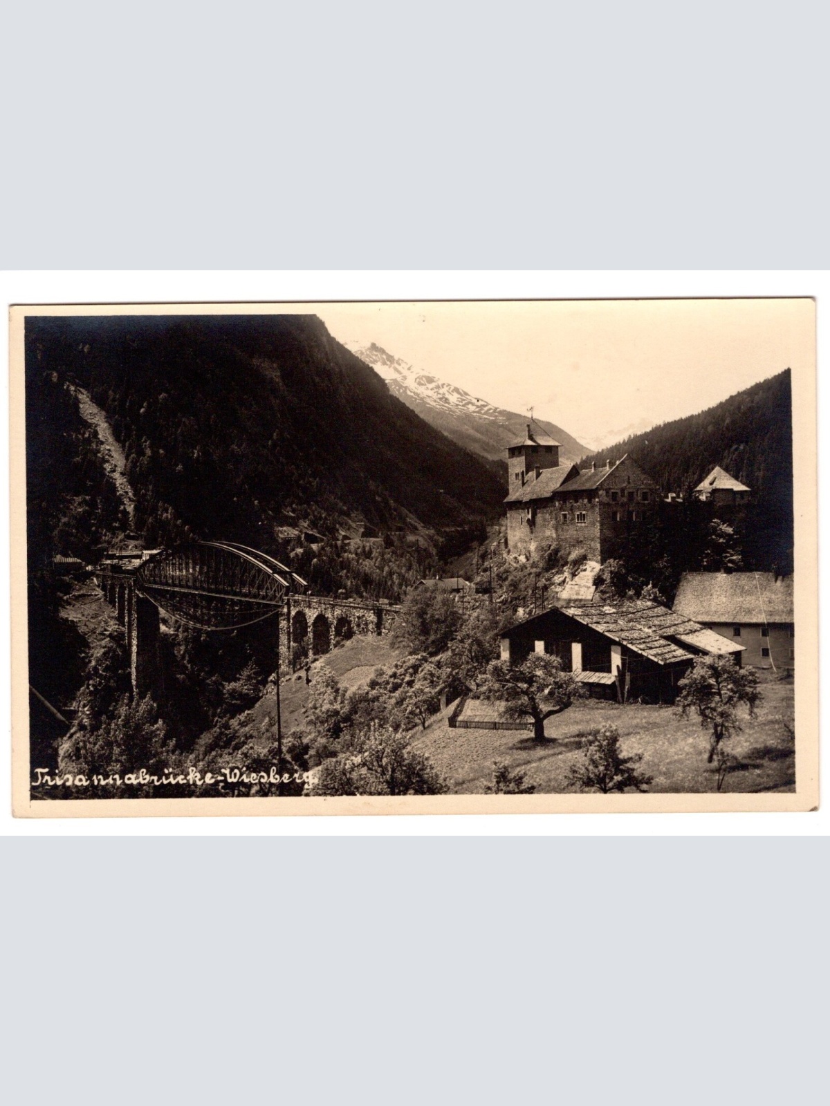 AK, Trisannabrücke, Wiesberg, Tirol,  Ansichtskarte (S4743)