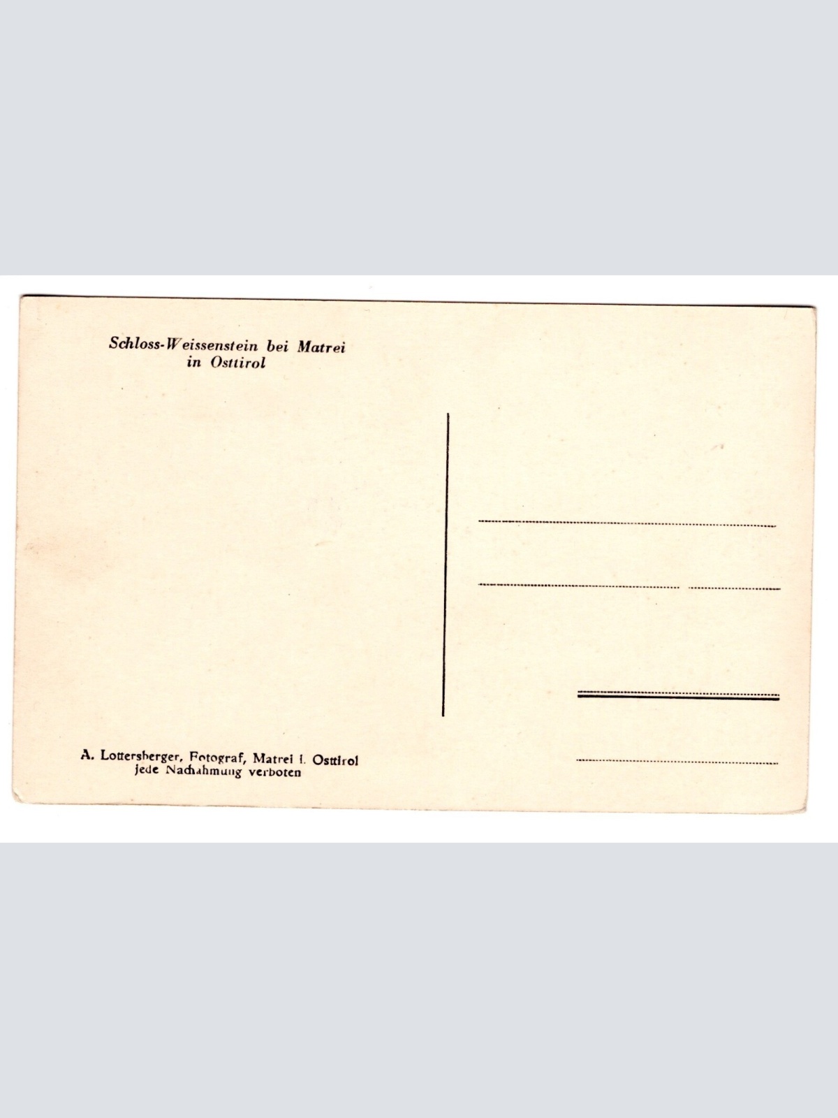 AK, Schloss Weissenstein bei Matrei, Tirol,  Ansichtskarte (S4745)
