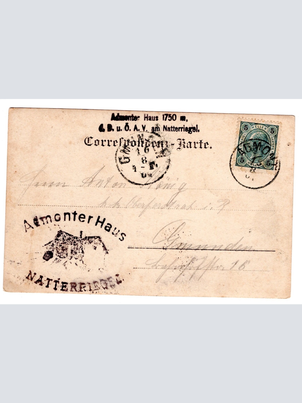 AK, Admonter Haus am Natterriegel, Steiermark,  Ansichtskarte (S4760)