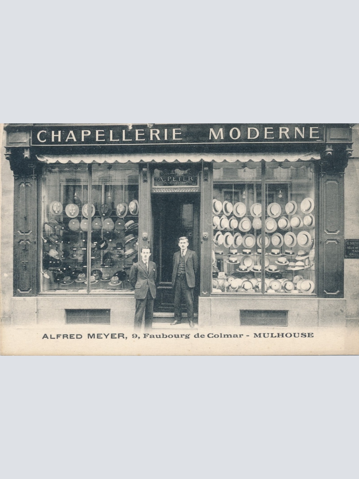 AK aus Mulhouse Alfred Meyer Chapellerie Moderne Ansichtskarte (13983)