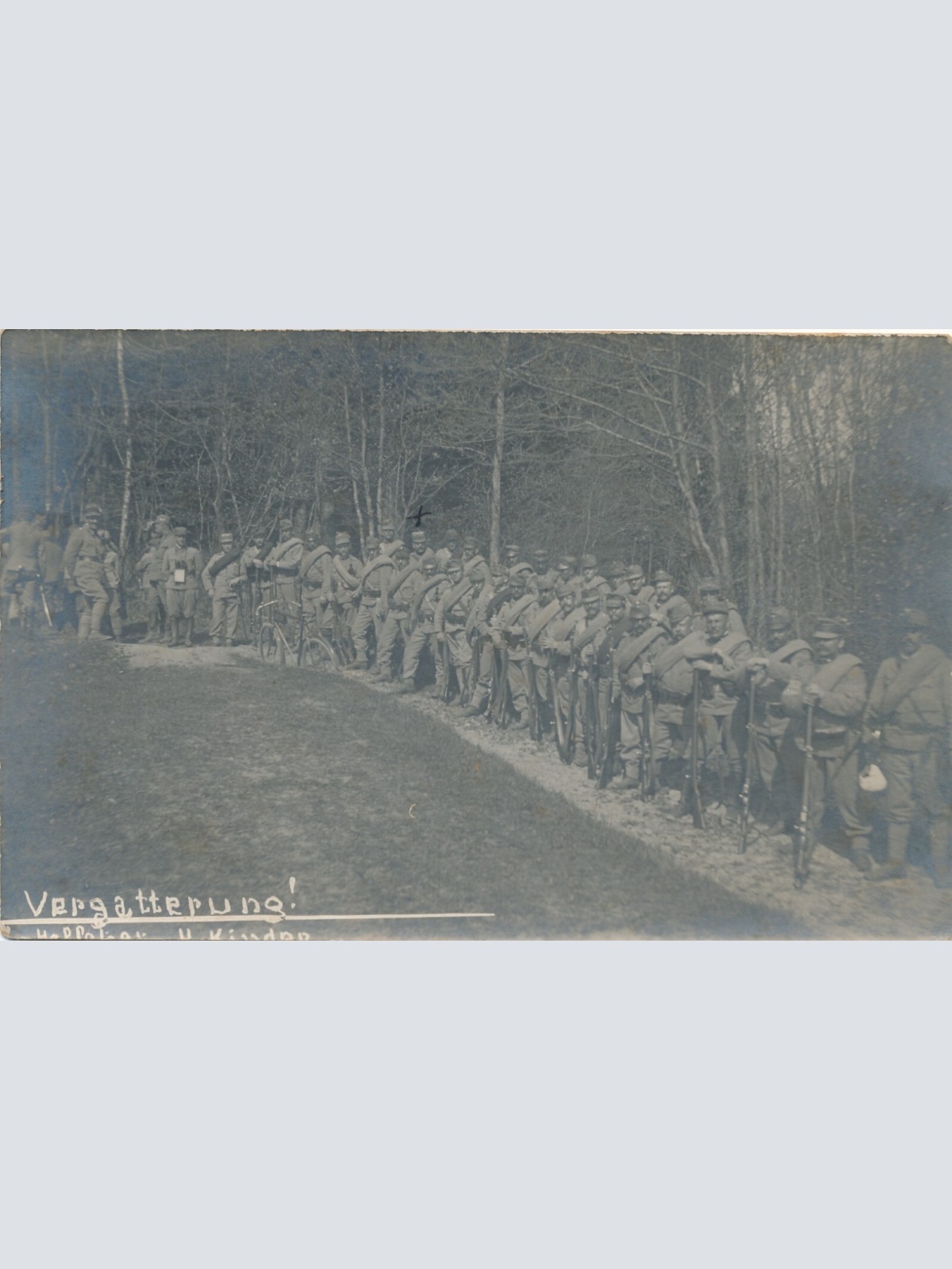 AK Vergatterung Soldaten beim Antreten Ansichtskarte (14005)