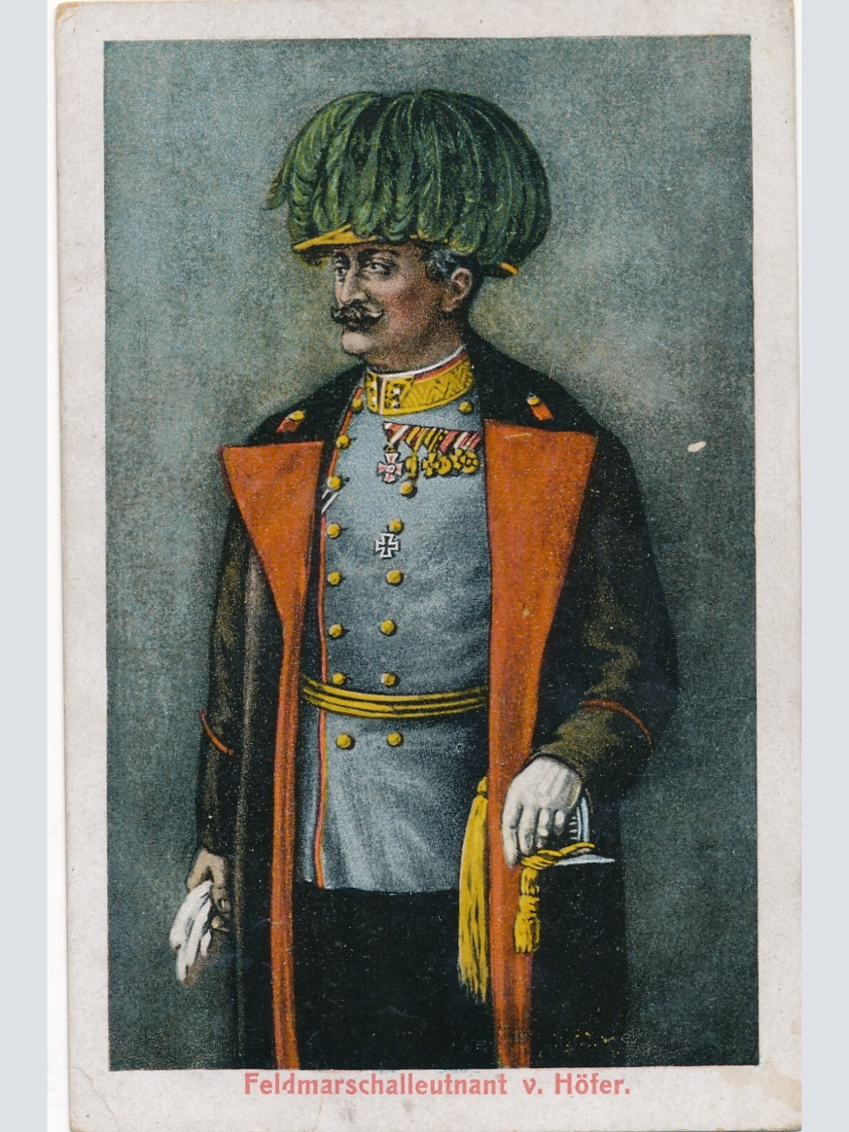 AK Feldmarschalleutnant v. Höfer mit Abzeichen Ansichtskarte (13993)