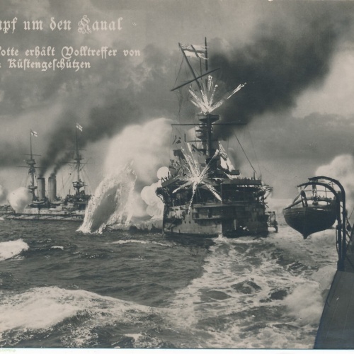 AK aus der Kampf um den Kanal mit Kriegsschiffen Ansichtskarte (14164)