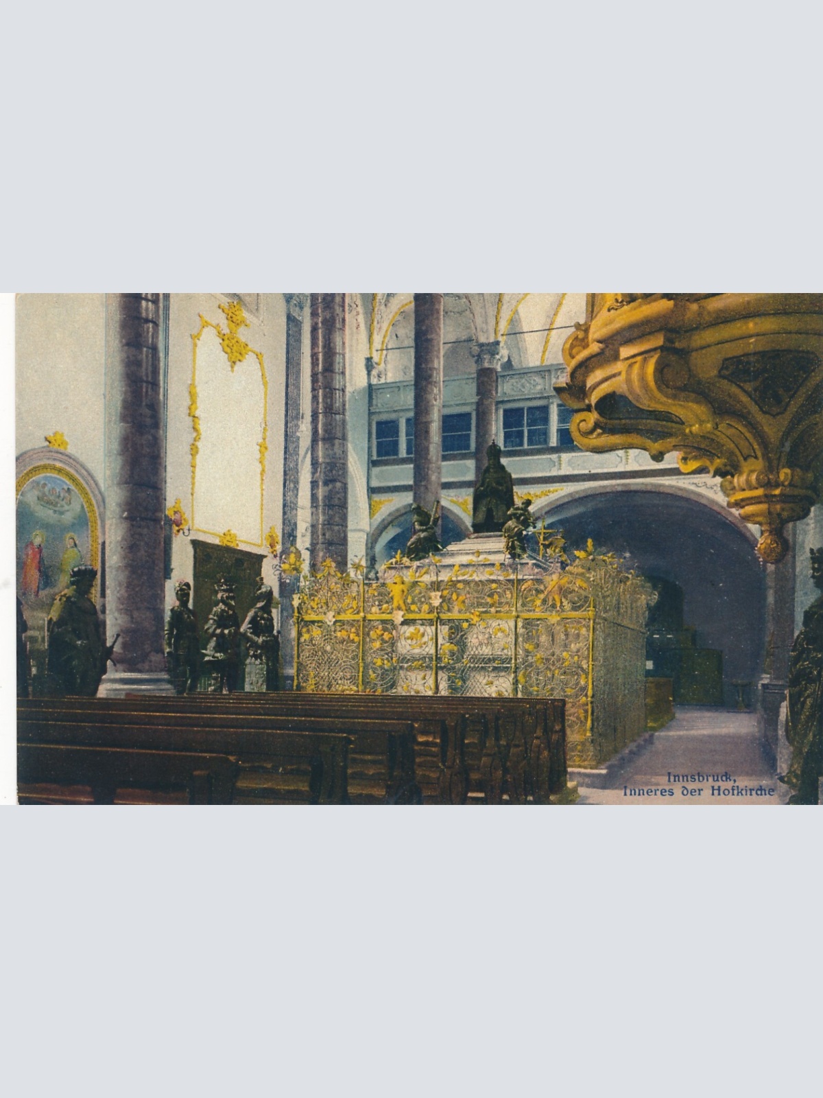AK aus Innsbruck Inneres der Hofkirche Tirol Ansichtskarte (14176)