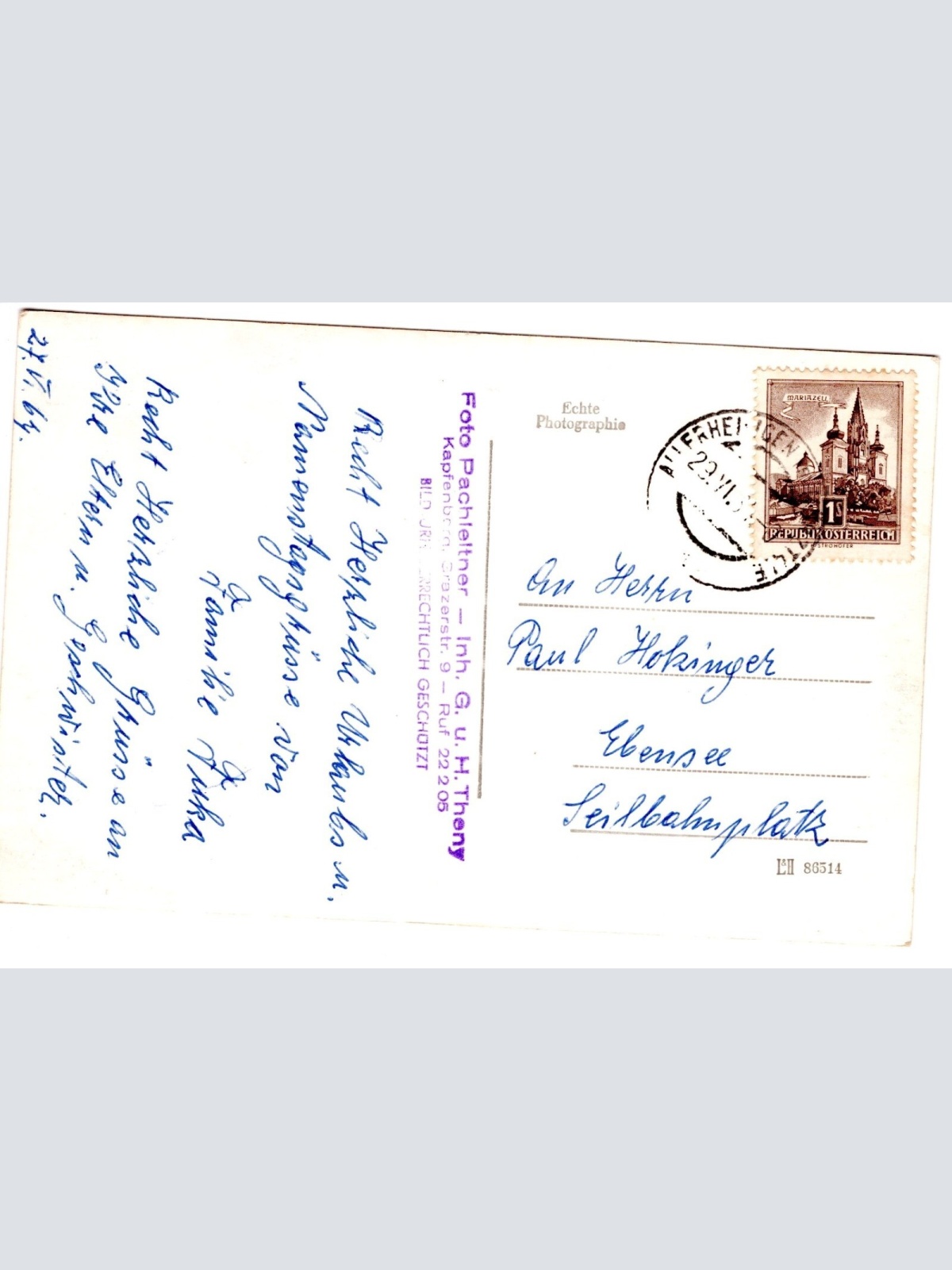 AK, Allerheiligen, Steiermark,  Ansichtskarte (S4797)