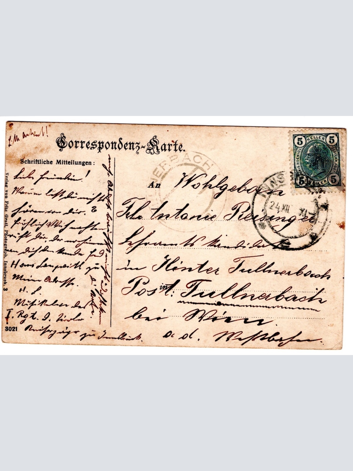 AK, Innsbruck mit Serlesspitze, Tirol, Ansichtskarte (S4821)