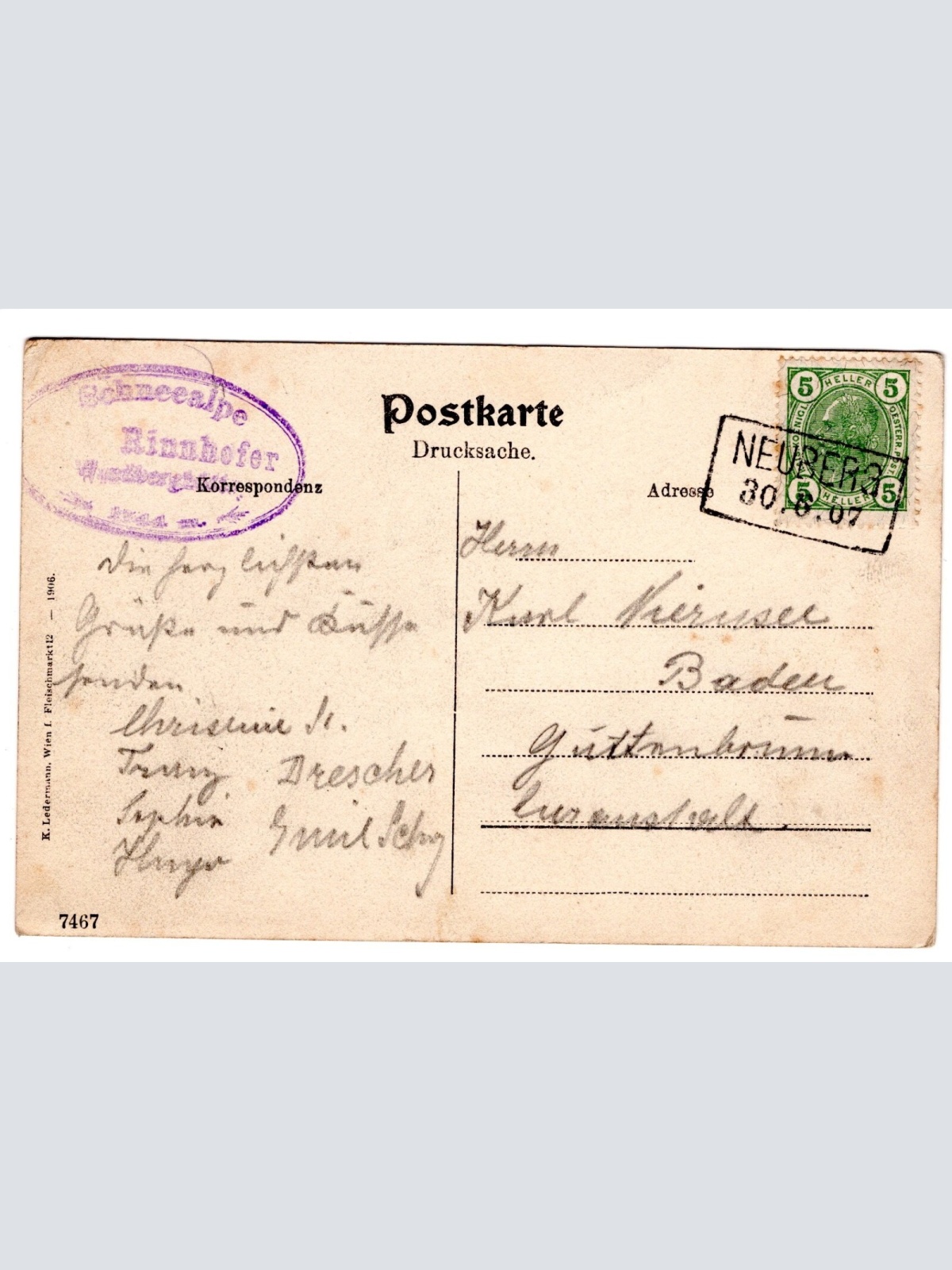 AK, Schneealpe, Steiermark, Ansichtskarte (S4860)