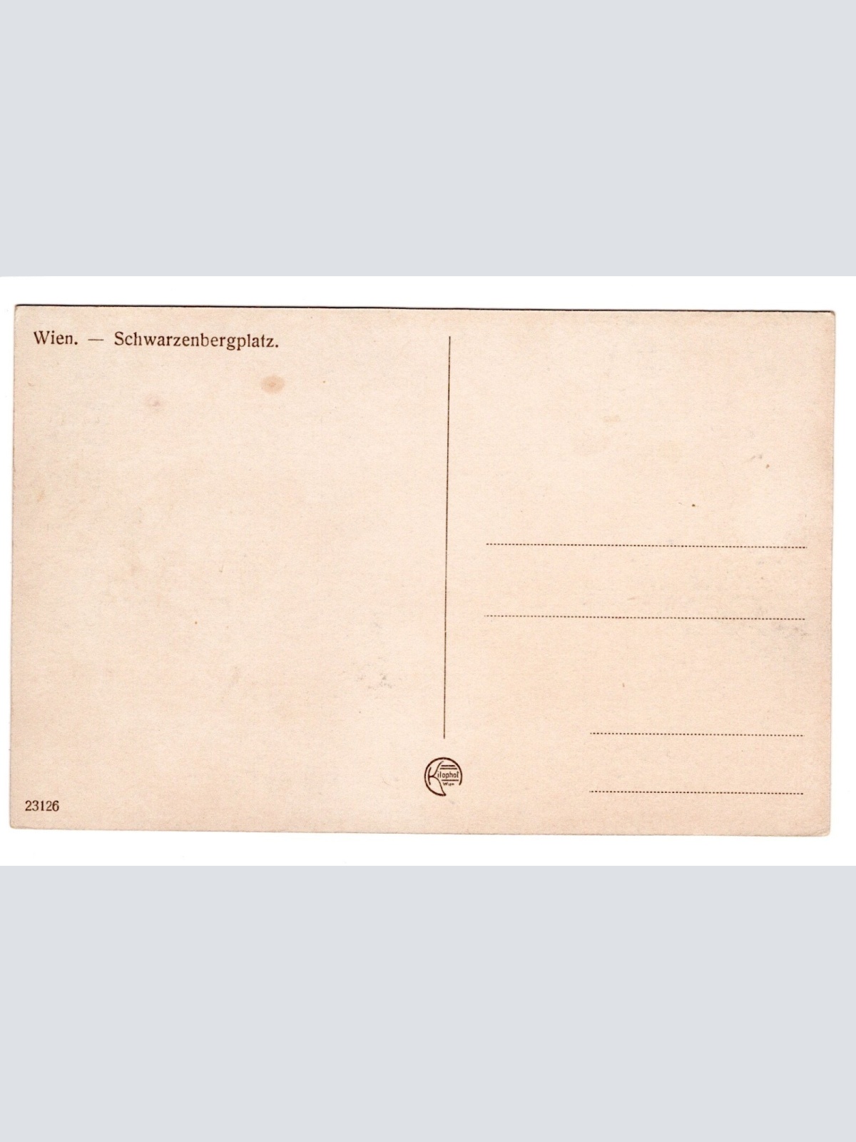 AK, Wien, Schwarzenbergplatz, Ansichtskarte (S4903)