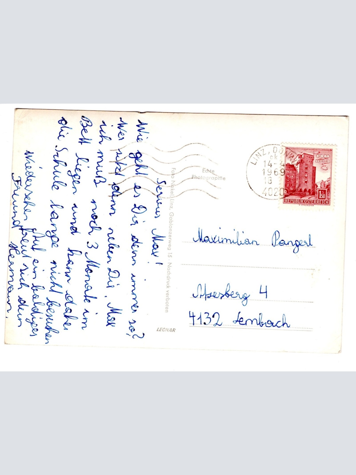 AK, Linz an der Donau, Allgem. Krankenhaus Oberösterreich, Ansichtskarte (S4950)