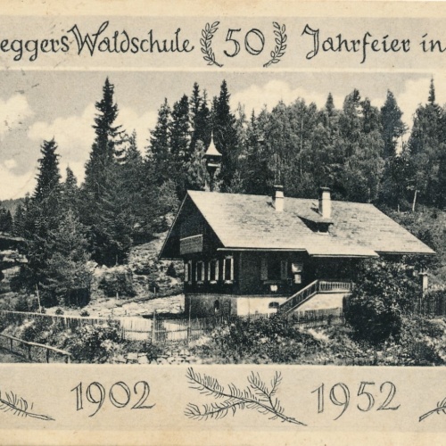 AK aus Alpl mit Roseggers Waldschule Steiermark Ansichtskarte (14204)