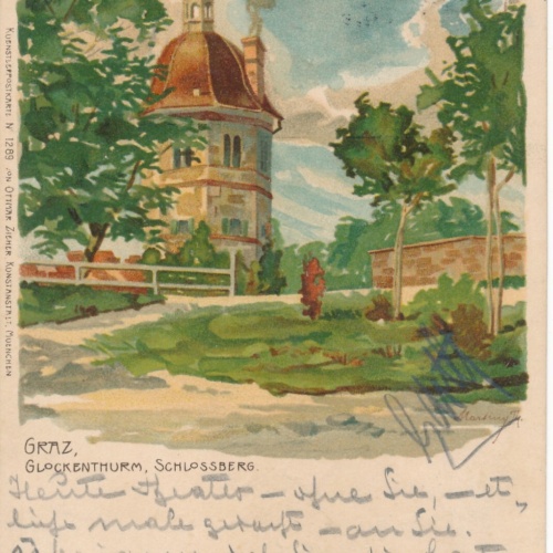 AK aus Graz Glockenturm Schlossberg Steiermark Ansichtskarte (14205)