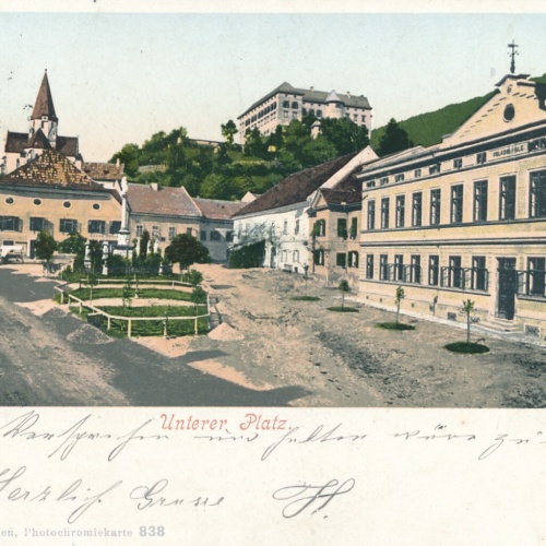 AK aus Murau Unterer Platz Steiermark Ansichtskarte (14221)