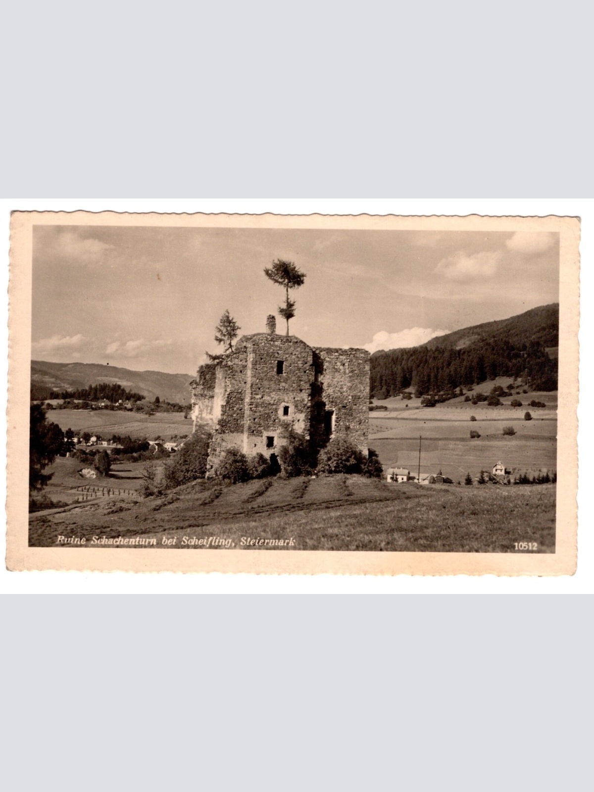AK, Ruine Schachenturm, Scheifling, Steiermark, Ansichtskarte (S4981)