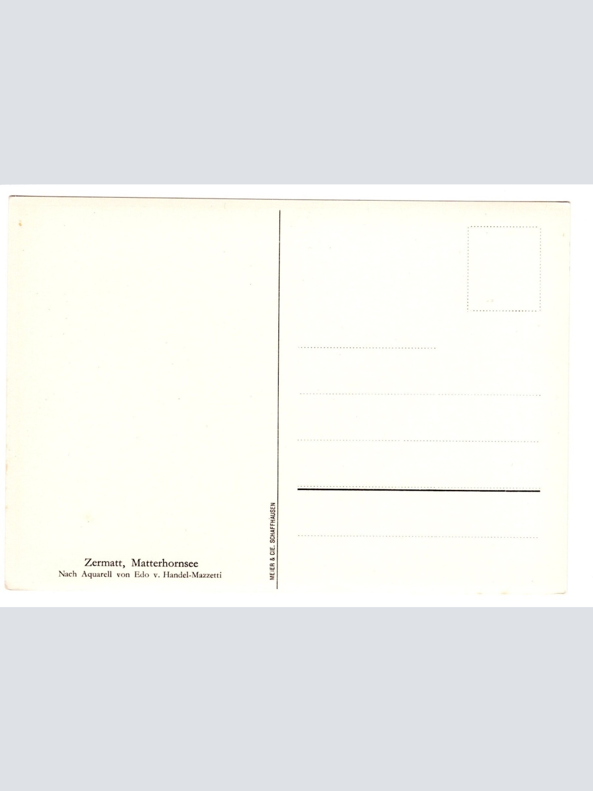 Künstler-AK, Handel-Mazzetti, Zermatt, Matterhornsee (S5031)