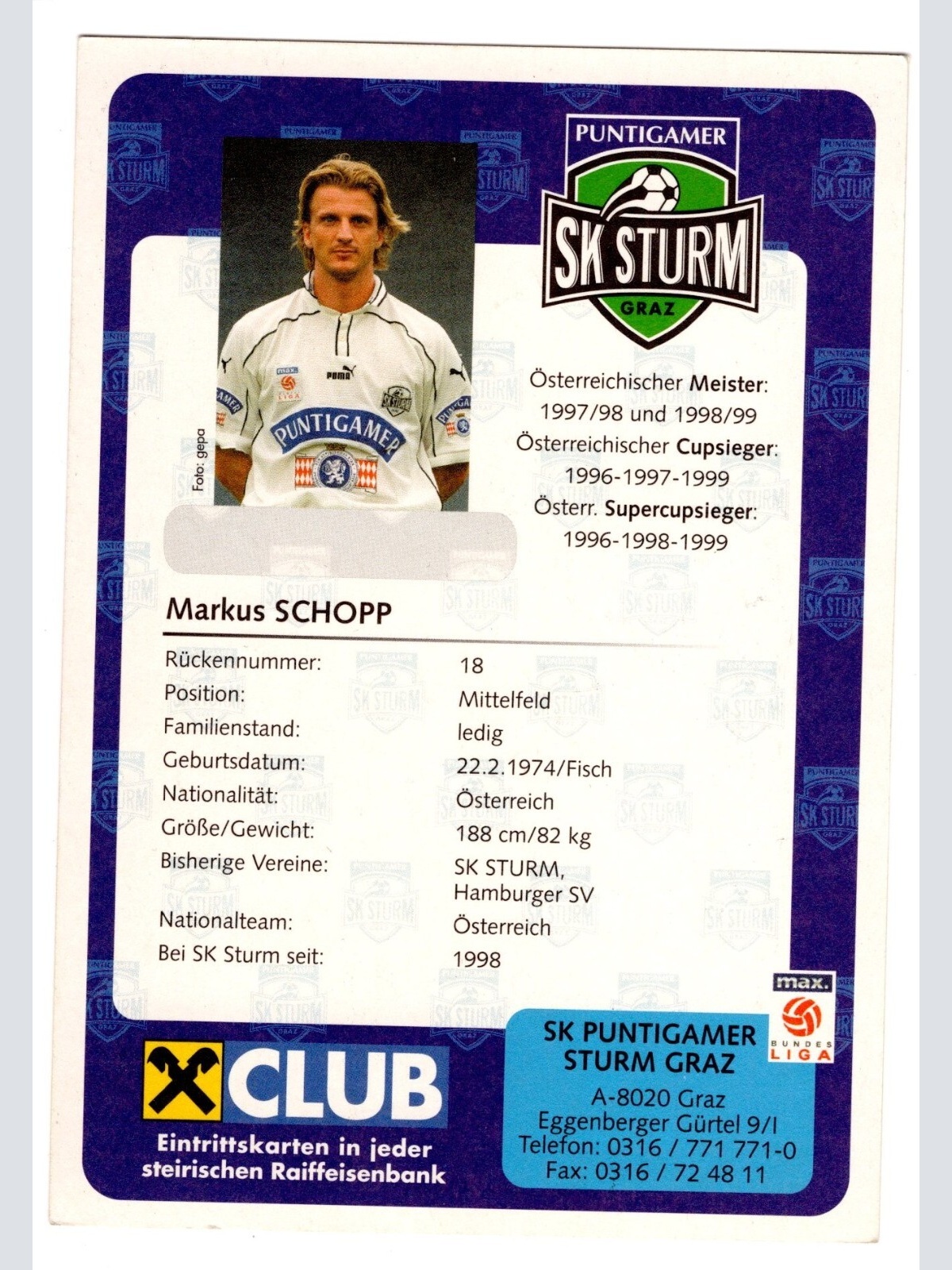 AK, Markus Schopp, mit Original Unterschrift (S5042)