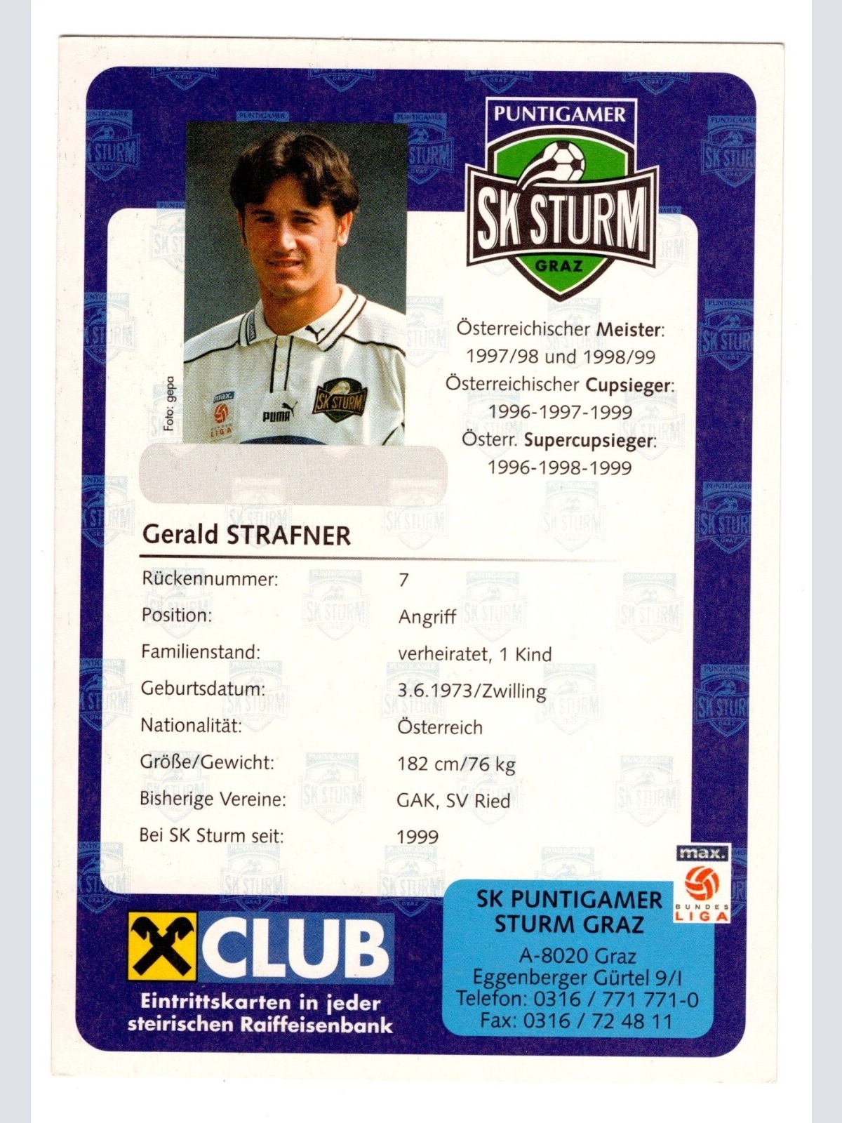 AK, Gerald Strafner, mit Original Unterschrift (S5050)