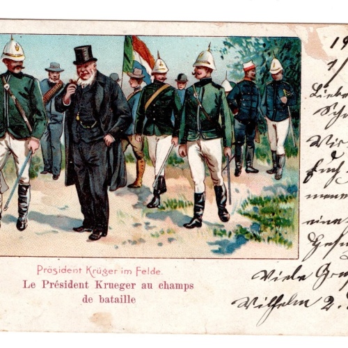 AK, Präsident Krüger im Felde, Ansichtskarte (S5070)