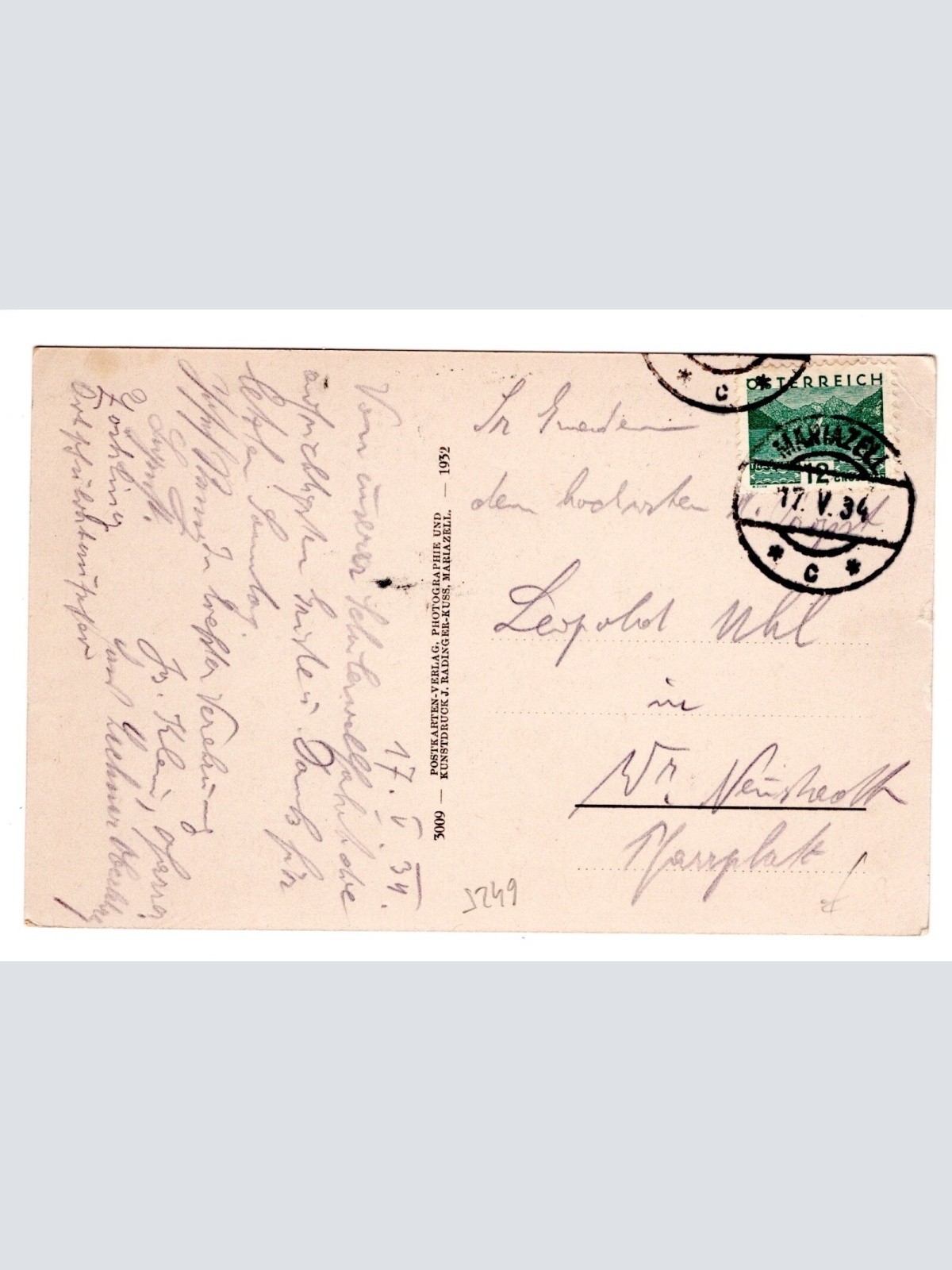 AK, Mariazell mit Gnadenmutter, Steiermark, Ansichtskarte (S5073)